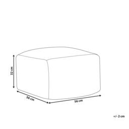Wyld and Coco Pouffe Ottoman Black and White Wool 56 x 56 cm - thumbnail 3