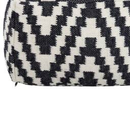 Wyld and Coco Pouffe Ottoman Black and White Wool 56 x 56 cm - thumbnail 4