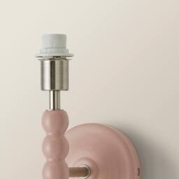 ValueLights Bobbins Pair of Pastel Bobble Style Wall Light Bases in Pale Pink - thumbnail 3