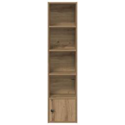 Berkfield Home Bookcase Artisan Oak 31x24x127 cm Engineered Wood in Brown - Size: 31 x 24 x 127 cm - thumbnail 4