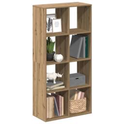 Berkfield Home Room Divider Bookcase Artisan Oak 69.5x29x137.5 cm Engineered Wood in Brown - thumbnail 5