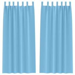 Berkfield Home Curtains with Curtains 2 pcs Light blue 260 x 140 cm Polyester