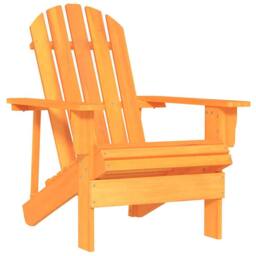 Berkfield Home Comfortable Garden Adirondack Chair Solid Fir Wood Orange - thumbnail 2