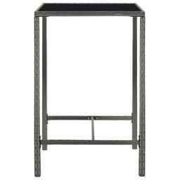 Berkfield Home 5 Piece Garden Bar Set with Cushions Poly Rattan Grey - thumbnail 8