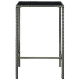 Berkfield Home 5 Piece Garden Bar Set with Cushions Poly Rattan Grey - thumbnail 9