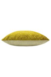 Paoletti Delphi Maze Cut Velvet Cushion in Gold - Size: 45 cm x 45 cm - thumbnail 3