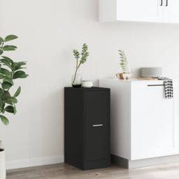 Berkfield Home Elegant Apothecary Cabinet Black 30x41x77.5 cm Engineered Wood - thumbnail 4