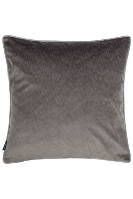 Paoletti Torto Mottled Velvet Contrast Piped Cushion in Charcoal - Size: 50 cm x 50 cm - image 1
