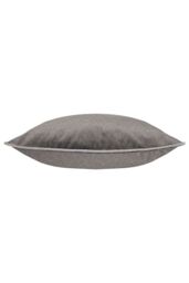 Paoletti Torto Mottled Velvet Contrast Piped Cushion in Charcoal - Size: 50 cm x 50 cm - thumbnail 2