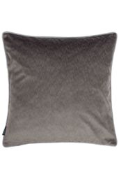 Paoletti Torto Mottled Velvet Contrast Piped Cushion in Charcoal - Size: 50 cm x 50 cm - thumbnail 1