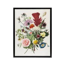 "Artery8 Herman Henstenburgh Colourful Bouquet of Flowers Framed Canvas Art - Size: W12"" x H16""" - thumbnail 1