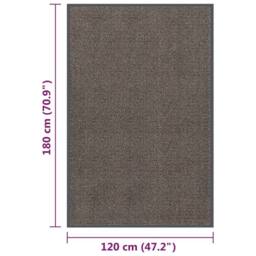 Berkfield Home Doormat Tufted 120x180 cm Dark Brown - thumbnail 5