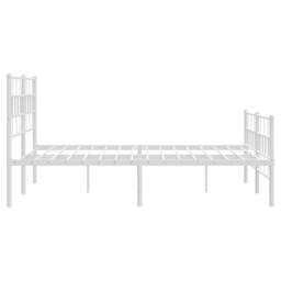 Berkfield Home Metal Bed Frame with Headboard & Footboard White 120x190 cm Sma… - Size: King - thumbnail 7