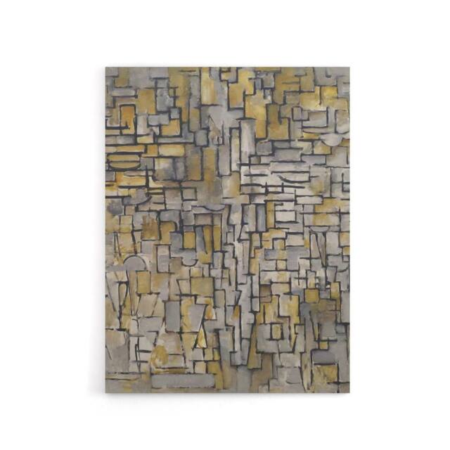 "Artery8 Tableau No 2 Composition No VII Mondrian Canvas Wall Art Print in Grey - Size: W12"" x H16""" - image 1
