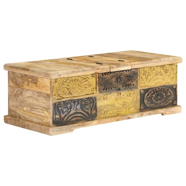 Berkfield Home Coffee Table 100x50x35 cm Solid Mango Wood in Brown - Size: 100 x 50 x 35 cm - image 1