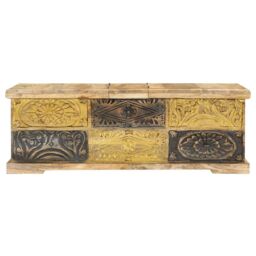 Berkfield Home Coffee Table 100x50x35 cm Solid Mango Wood in Brown - Size: 100 x 50 x 35 cm - thumbnail 2