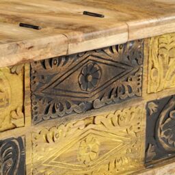 Berkfield Home Coffee Table 100x50x35 cm Solid Mango Wood in Brown - Size: 100 x 50 x 35 cm - thumbnail 6