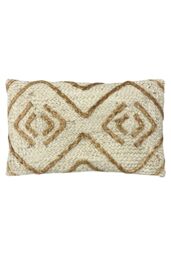 Furn Mynu Braided Jute Cushion in Natural - Size: 30 cm x 50 cm - thumbnail 1