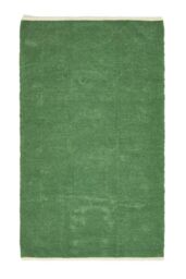 Homescapes 100% Cotton Plain Chenille Rug in Dark Olive - Size: 45 cm x 70 cm - thumbnail 2