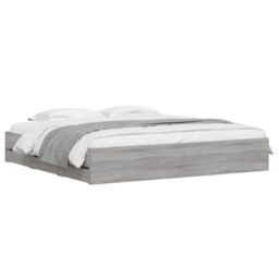 Berkfield Home Bed Frame with Drawers without Mattress Grey Sonoma 200x200 cm - thumbnail 3