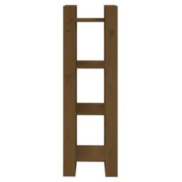Berkfield Home Book Cabinet/Room Divider Honey Brown 41x35x125 cm Solid Wood - Size: 41 x 35 x 125 cm - thumbnail 3