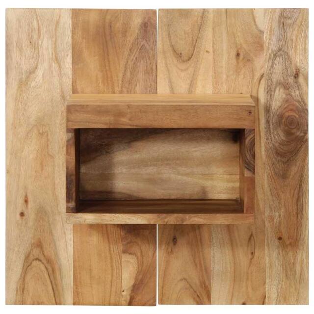 Berkfield Home Bedside Cabinet 50x27x50 cm Solid Wood Acacia in Brown - Size: 50 x 27 x 50 cm - image 1