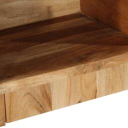 Berkfield Home Bedside Cabinet 50x27x50 cm Solid Wood Acacia in Brown - Size: 50 x 27 x 50 cm - thumbnail 6