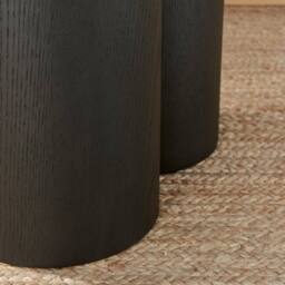 FurnitureboxUK Sutton Round Black Veneer Wood Coffee Table - thumbnail 6