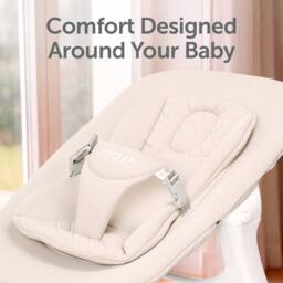 Baby Elegance Mash High Chair Bundle with Newborn Pod & Cushion White - thumbnail 5