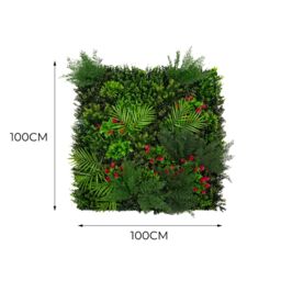 Monstershop Mira Artificial Wall Tile - 100cm x 100cm in Green - Size: 100 cm x 100 cm - thumbnail 6