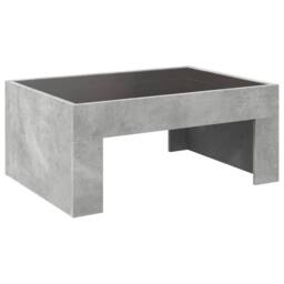 Berkfield Home Decorative Coffee Table with Infinity LED Concrete Grey 70x50x30 cm - Size: 70 x 50 x 30 cm - thumbnail 8