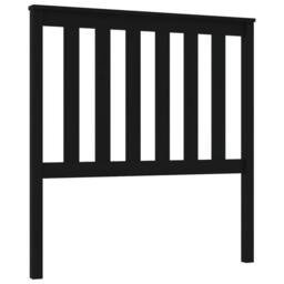 Berkfield Home Beautiful Bed Headboard Black 96x6x101 cm Solid Wood Pine - Size: 96 x 6 x 101 cm - thumbnail 3