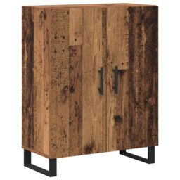 Berkfield Home Highboard with Shelf Wall-mounted with Storage with Door Old wood Medium Engineered wood in Brown - thumbnail 8