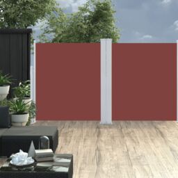 Berkfield Home Retractable Side Awning Brown 140x600 cm - thumbnail 1
