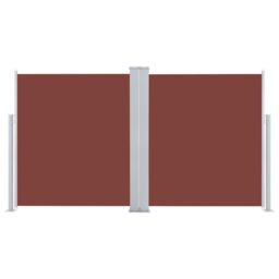 Berkfield Home Retractable Side Awning Brown 140x600 cm - thumbnail 4