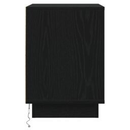 Berkfield Home Bedside Cabinet with LED Lights Black 39x34.5x50 cm - thumbnail 8