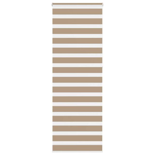 Berkfield Home Zebra Blind Sand Brown 80x230 cm Fabric Width 75.9 cm Polyester - image 1