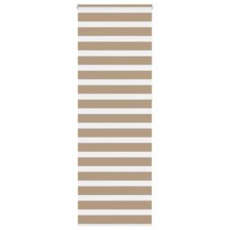Berkfield Home Zebra Blind Sand Brown 80x230 cm Fabric Width 75.9 cm Polyester - thumbnail 1