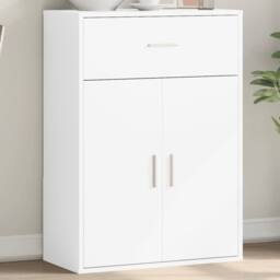 Berkfield Home Sideboard White 60x30x84 cm Engineered Wood - Size: 60 x 30 x 84 cm - thumbnail 2