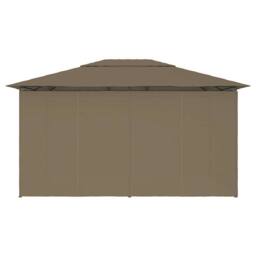 Berkfield Home Garden Marquee with Curtains 4x3 m Taupe 180 g/m ² - thumbnail 5