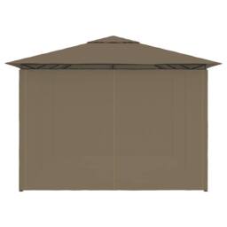 Berkfield Home Garden Marquee with Curtains 4x3 m Taupe 180 g/m ² - thumbnail 6