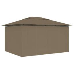 Berkfield Home Garden Marquee with Curtains 4x3 m Taupe 180 g/m ² - thumbnail 4