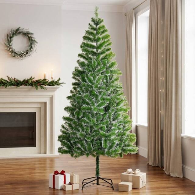 STILVORA Artificial Christmas Tree with Metal Stand in Green - image 1