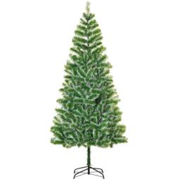 STILVORA Artificial Christmas Tree with Metal Stand in Green - thumbnail 4