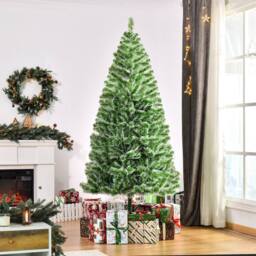STILVORA Artificial Christmas Tree with Metal Stand in Green - thumbnail 2