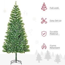 STILVORA Artificial Christmas Tree with Metal Stand in Green - thumbnail 5