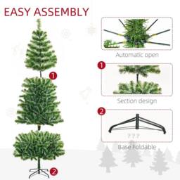 STILVORA Artificial Christmas Tree with Metal Stand in Green - thumbnail 7