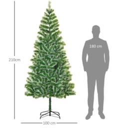 STILVORA Artificial Christmas Tree with Metal Stand in Green - thumbnail 3