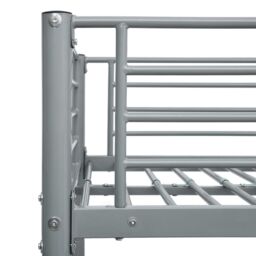 Berkfield Home Bunk Bed Frame Grey Metal 140x200 cm/90x200 cm - thumbnail 5