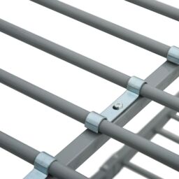 Berkfield Home Bunk Bed Frame Grey Metal 140x200 cm/90x200 cm - thumbnail 6
